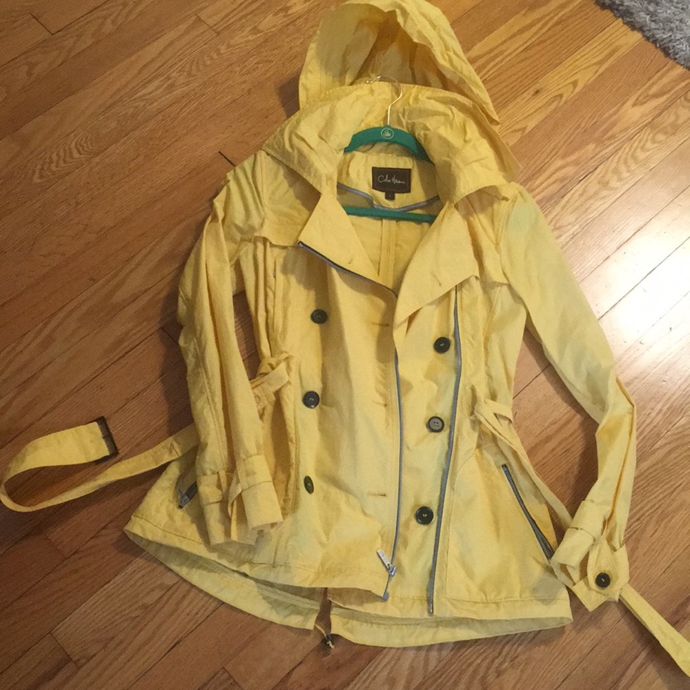 Cole Haan Sunshine Yellow Rain Jacket